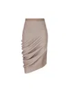 Fendi Rib-knit Wool Pencil Skirt In Ash