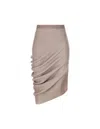 Fendi Rib-knit Wool Pencil Skirt In Ash