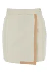 Fendi Contrast Trim Skirt In Neutral
