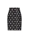 Fendi Falena Dots Printed Mini Skirt In Black