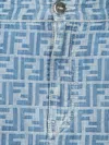 FENDI FENDI FF CHAMBRAY MINI SKIRT