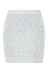 Fendi Wool And Cashmere Mini Skirt Skirts Light Blue In Blue