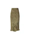 Fendi Ruffled Midi Skirt In Green