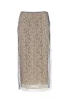 Fendi Black Lace Skirt In Multi