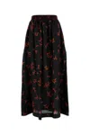 Fendi Floral Maxi Skirt Made From Linen In Multi