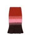 Fendi Gradient Mohair And Wool High-waisted Midi Skirt Clothing In Animal Print