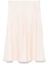 Fendi Ff Silk Midi Skirt In Pink