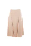 Fendi Ff Jacquard Silk Midi Skirt In Pink