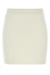 Fendi White Cashmere Blend Mini Skirt In White