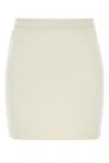 Fendi White Cashmere Blend Mini Skirt In White