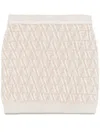Fendi Ff Mini Skirt In White