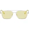 Fendi Sky 57mm Rectangular Sunglasses In White