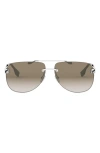 Fendi Palladium-coloured Metal Sunglasses In Brown