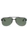 Fendi Sky 61mm Polarized Pilot Sunglasses In Black