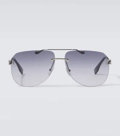 Fendi Sky Aviator Sunglasses In Gray