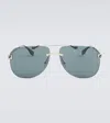 Fendi Sky Aviator Sunglasses In Gold