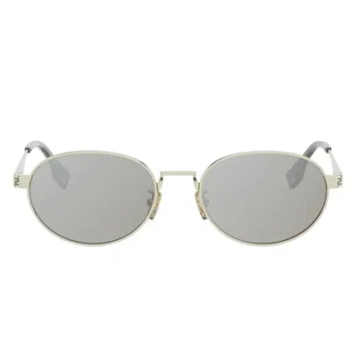 Fendi Sky Gold Oval Sunglasses In Neutral