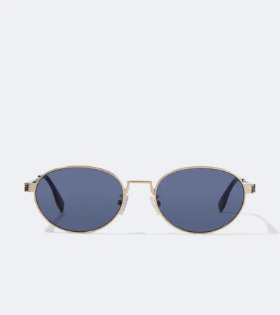 Fendi Sky Oval Sunglasses In Gold