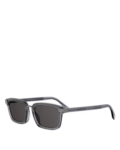 Fendi Sky Rectangular Sunglasses, 53mm In Gray