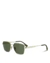 Fendi Sky Rectangular Sunglasses, 57mm In Gold