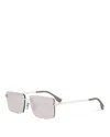 Fendi Sky Rectangular Sunglasses, 60mm In Silver