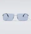 Fendi Sky Rectangular Sunglasses In Blue