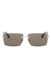 Fendi Sky Rimless Rectangular Sunglasses In Multi