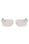 Fendi Sky Rimless Rectangular Sunglasses In White