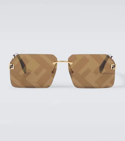 Fendi Sky Square Sunglasses In Brown