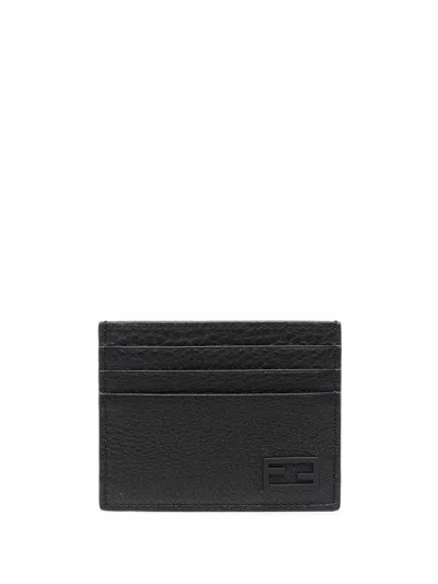 Fendi Sleek Black Card Case For Men