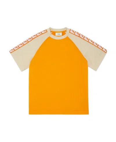 Fendi Sleeve Logo T-shirt In Orange