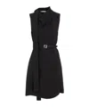 Fendi Only One Size Belted Waist Sleeveless Cady Dress In Black