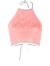 Fendi Sleeveless Cropped Top In Pink