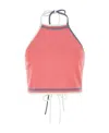 Fendi Dark Pink Viscose Blend Crop Top In Pink