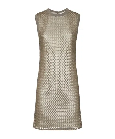 Fendi Sleeveless Dress In Gold