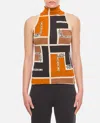 Fendi Ff Puzzle Pattern Top In Multicolor