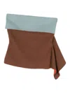 Fendi Draped Asymmetric Mini Skirt In Azul