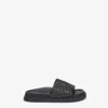Fendi Men Slide Diagonal In Jacquard Ff In Animal Print