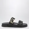 Fendi Nappa Leather Feel Double-band Slides Shoes