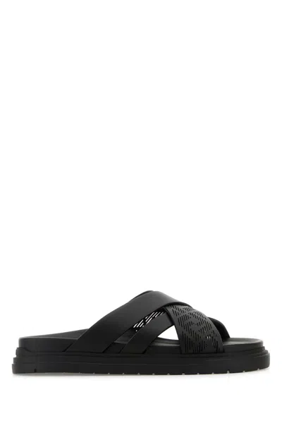 Fendi Slide Sandal In Black
