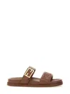 Fendi Slide Sandal " Feel" In Brown