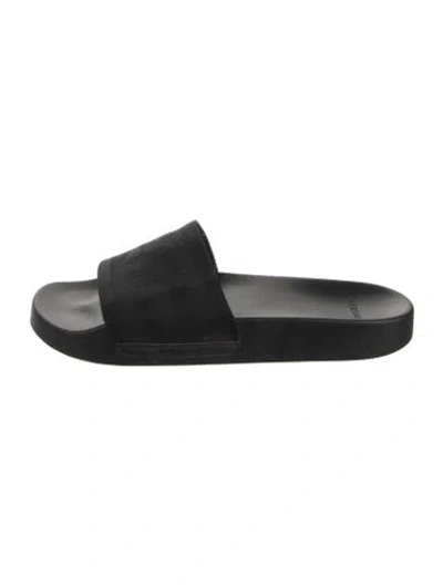 Pre-owned Fendi Slides In Black