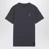 Fendi Cotton T-shirt With Ff Detail In Blue