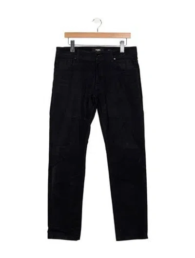 Pre-owned Fendi Slim Fit Jeans In Blue