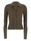 Fendi Slim-fitting Wool Polo Jumper Clothing In Brown