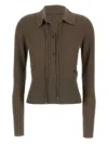 Fendi Slim-fitting Wool Polo Jumper Clothing In Green