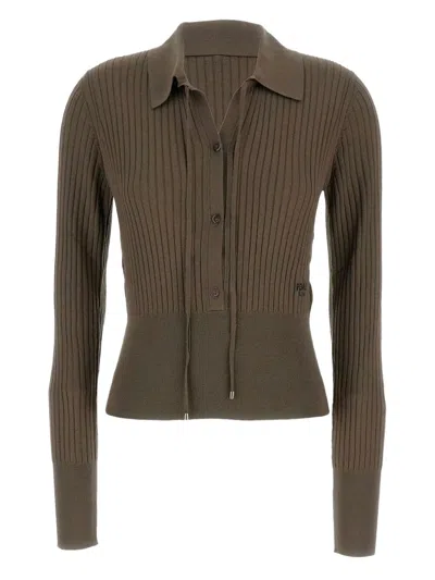 FENDI SLIM-FITTING WOOL POLO JUMPER