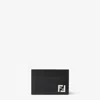 Fendi Flat Card Case Vit.king Wallets Black In Black