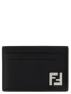 Fendi Squared Ff Logo Card Holder In Black