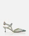 Fendi Colibri Lite Slingback In Green Matcha Ff Mesh Women In Green